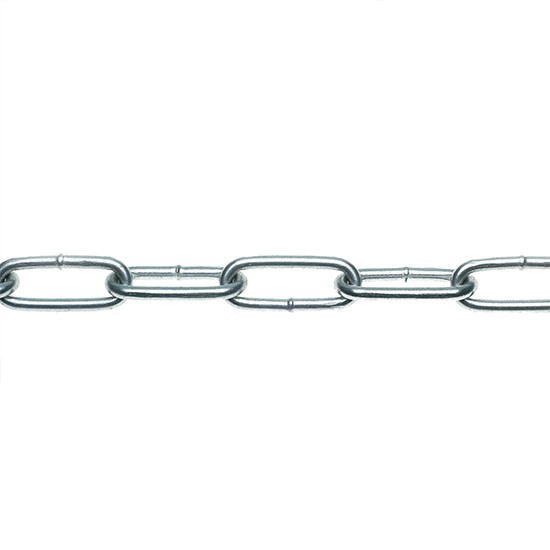 Eliza Tinsley 3442-169 BZP 4mm Welded Long Link Chain - Metre