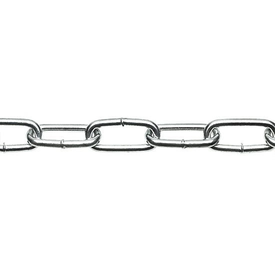 Eliza Tinsley 3442-209 BZP 6mm Welded Long Link Chain - Metre