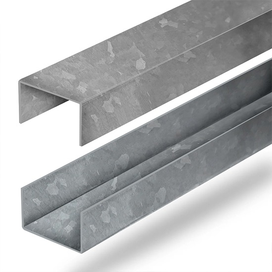 DuraPost Galvanised U Channel - 2100mm