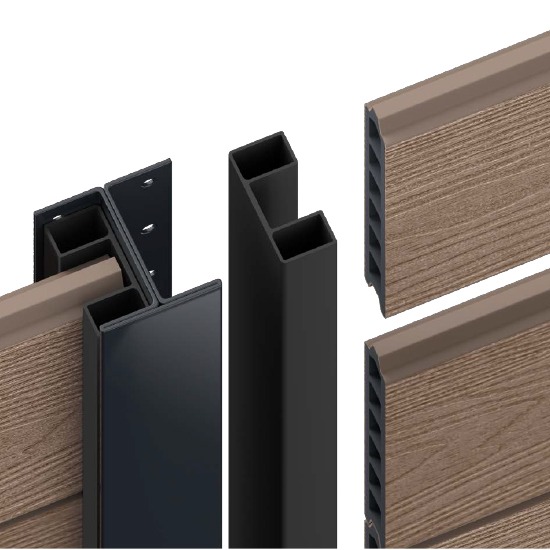Durapost Vista Profile Set for Composite Panel - 1825 x 49.5 x 19.6mm