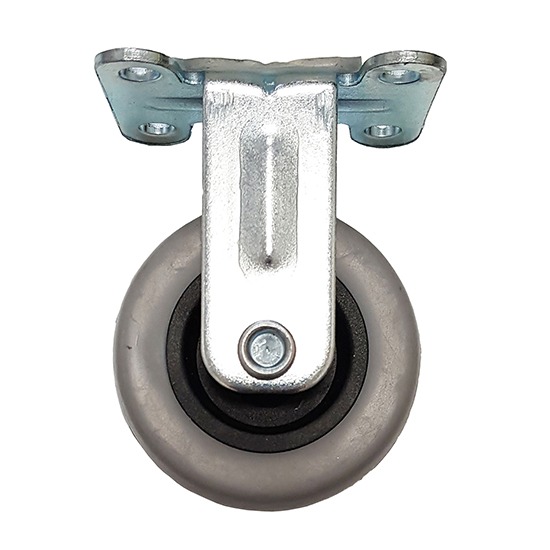 Select Fixed Plate Castor Grey TPR