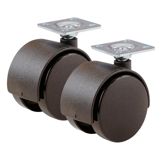 Select Plate Fix Twin Wheel Castors 24437 50mm - 2 Pack