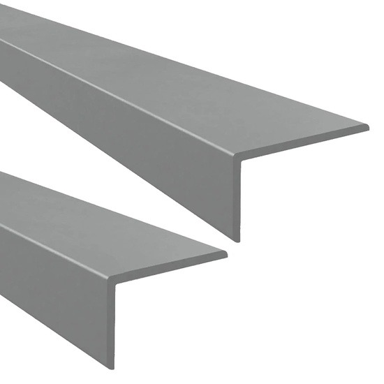 Rothley Unequal Silver Anodised Aluminium Angle Profile - 2000mm