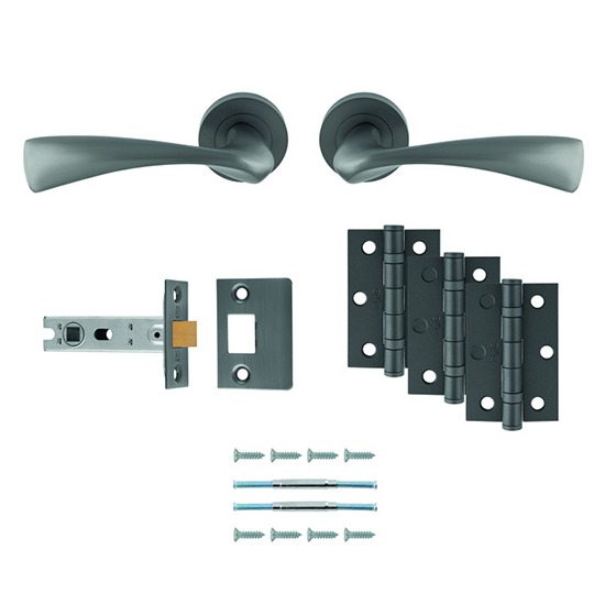 Carlisle Brass UDP007ANT/INTB Sintra Anthracite Ultimate Door Pack