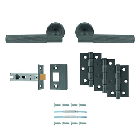 Carlisle Brass UDP010ANT/INTB Lagos Anthracite Ultimate Door Pack