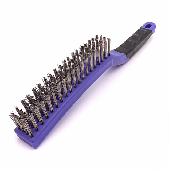 Cottam IWI00049 4 Row Stainless Steel Wire Brush (Soft Grip Handle)