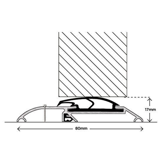 Exitex Threshex Ramp Type Cill (14 -17mm Clearance) for Inward & Outward Opening Doors