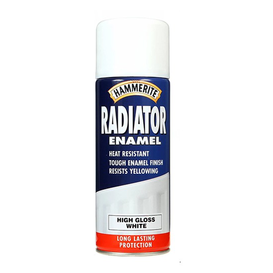 Hammerite 400ml Aerosol White Radiator Enamel Paint