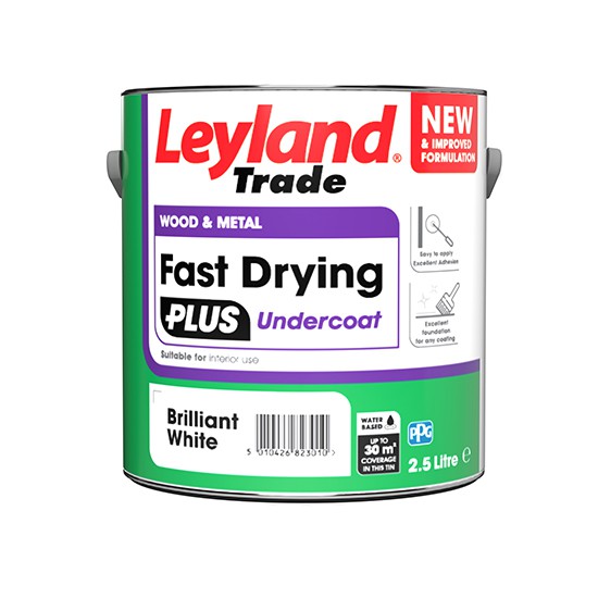 Leyland Trade Fast Drying PLUS Water-Based Undercoat - Brilliant White