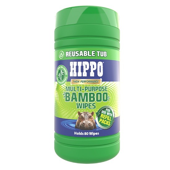 Tembe H18735 Multi Purpose Bamboo Wipes Reusable Tub With 80 Wipes