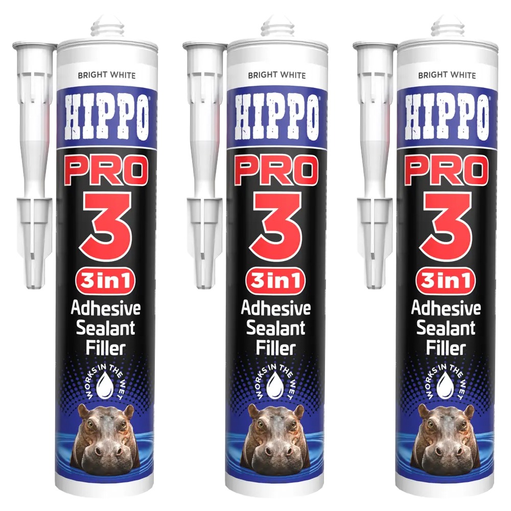 Hippo H18500 Pro3 White 290ml Sealant - Pack of 3