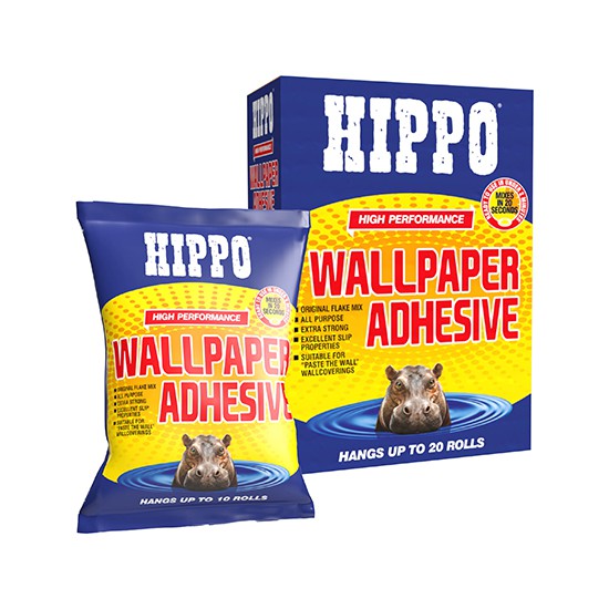 Hippo Wallpaper Adhesive - 10 Roll Sachet and 20 Roll Box