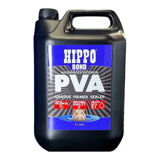 Hippo H18746 Waterproof PVA Adhesive & Sealer - 5 Litre Jerry
