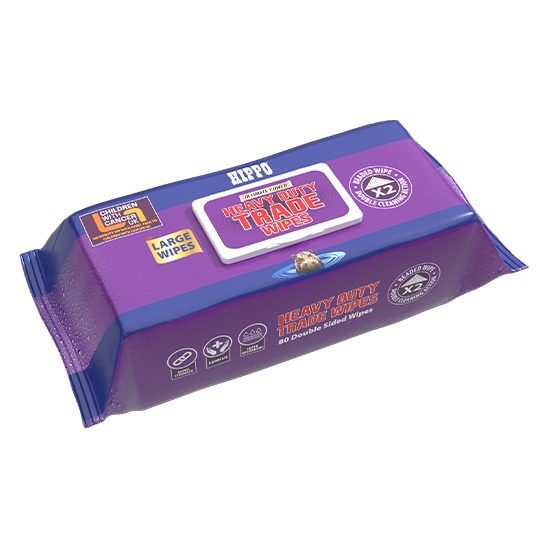 Hippo H18742 Heavy Duty Large Wipes - Pack of 80
