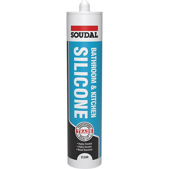 Soudal Bathroom & Kitchen Silicone - 290ml Cartridge