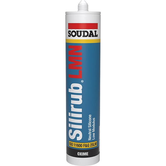 Soudal Silirub LMN Low Modulus Neutral Silicone - 300ml Cartridge