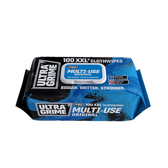 UltraGrime PRO XXL+ Multi Use Wipes - 100 Pack