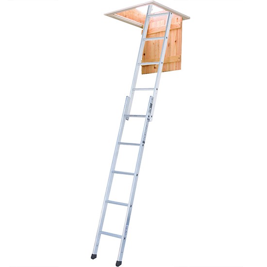 Werner 30234000 Spacemaker 2-Section Aluminium Loft Ladder - 1450 to 2600mm
