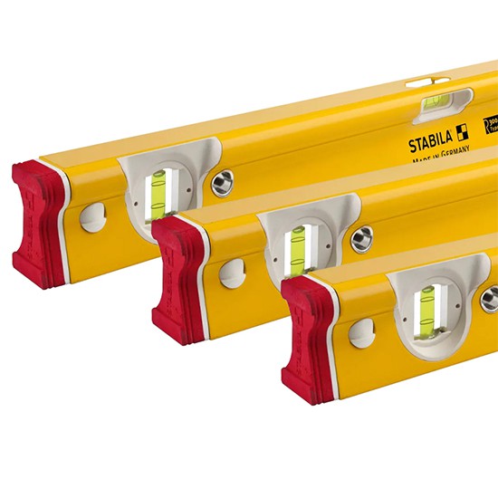 Stabila STB-R-TRIO 3-Piece R-Type Spirit Level Set – 600, 1200 & 1800mm 