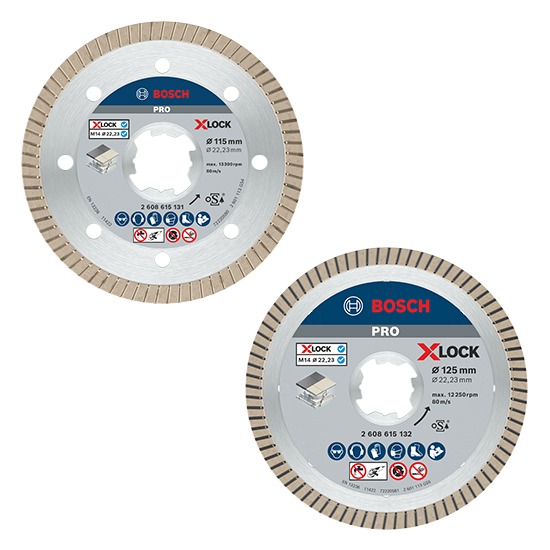 Bosch X-Lock Extra Clean Turbo Diamond Cutting Disc for Porcelain