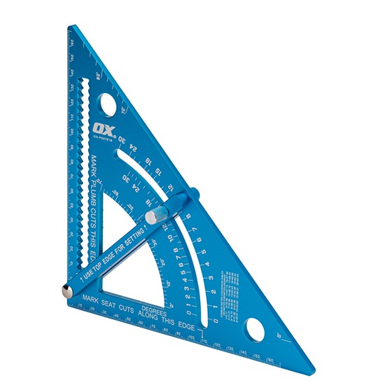 Ox P507818 Pro 180mm Adjustable Aluminium Rafter Square