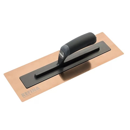 Refina SUPERFLEX-3 16" Rose Gold S/S Plastering Trowel with Soft-Grip Handle