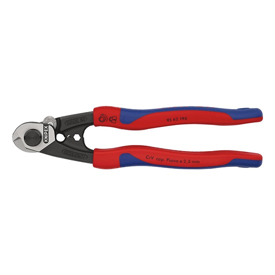 Knipex 36142 Forged Wire Rope Cutters with Heavy Duty Handles - 190mm