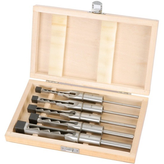Draper 40406 Hollow Square Mortice Chisel & Bit Set - 5 Piece