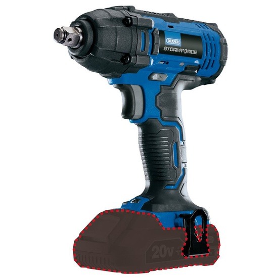 Draper 89519 Storm Force 20V Mid-Torque Impact Wrench 1/2" 250Nm (Sold Bare)