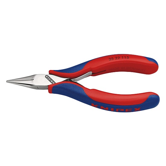 Knipex 35-22-115 115mm Electronics Flat-Round Jaw Pliers (27699)