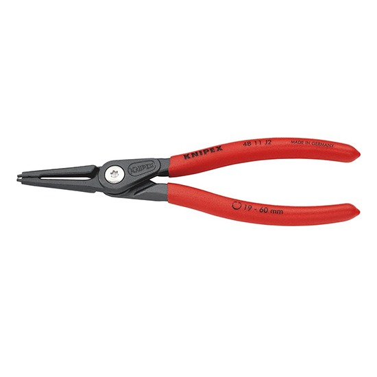 Knipex 48 11 J2 180mm Internal Straight Tip Circlip Pliers 75079 - 19-60mm Capacity
