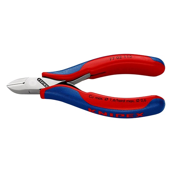 Knipex 77 02 115 Flush Electronics Diagonal Cutters, 115mm (27721)