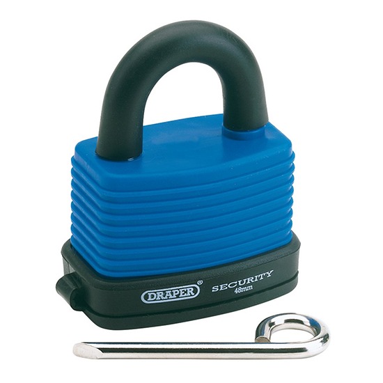 Draper 64175 48mm Combination Laminated Steel Padlock & Bumper