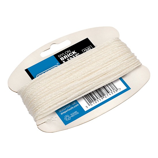 Draper 27433 White Brick Line - 36m