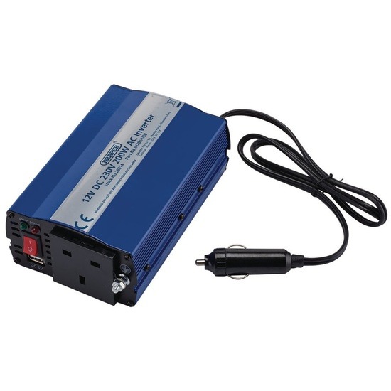 Draper 28814 200W 12V DC-AC Inverter