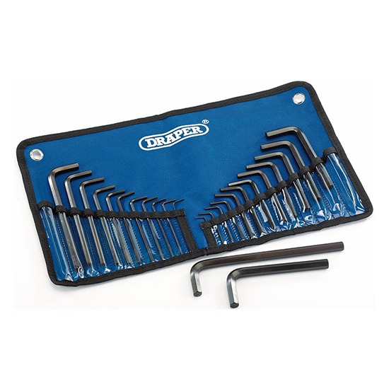 Draper 33892 Metric/Imperial Combined Hexagon Key Set - 25 Piece