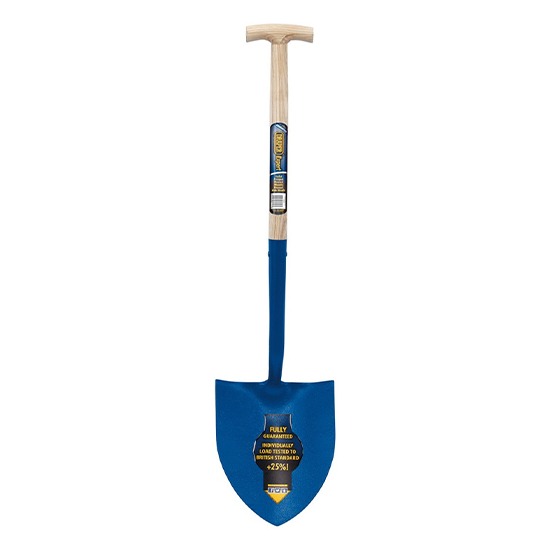 Draper 10875 Solid Forged Round Mouth T-Handle Shovel with Ash Shaft