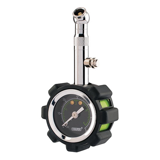 Draper 91365 Tyre Pressure Gauge TPGP, 0 - 60psi, 0 - 4 bar