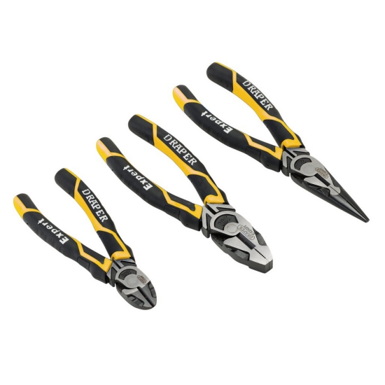 Draper 28038 Expert High Leverage Plier Set Yellow (3 Piece)