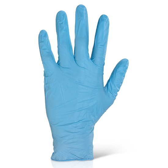 Beeswift Nitrile Blue Powder Free Disposable Gloves - Box of 100