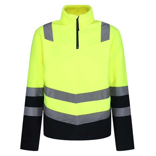 Regatta Professional TRF660 Hi-Vis Half Zip Yellow & Navy Fleece Top