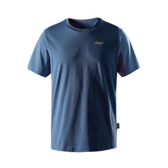 Snickers 2588 Classic Stone Blue Small Logo T-Shirt