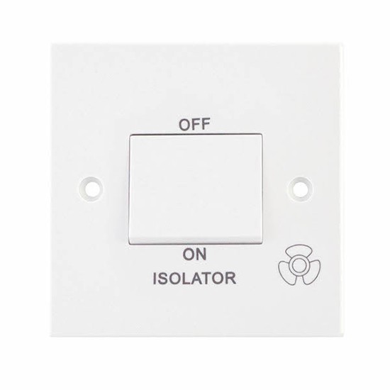 Selectric LG208 3 Pole Fan Isolator Switch White