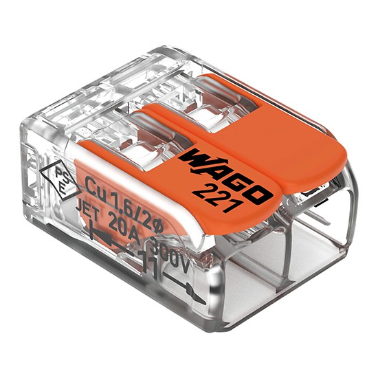 Compact Splicing Wago Connector - 2 Way (1)