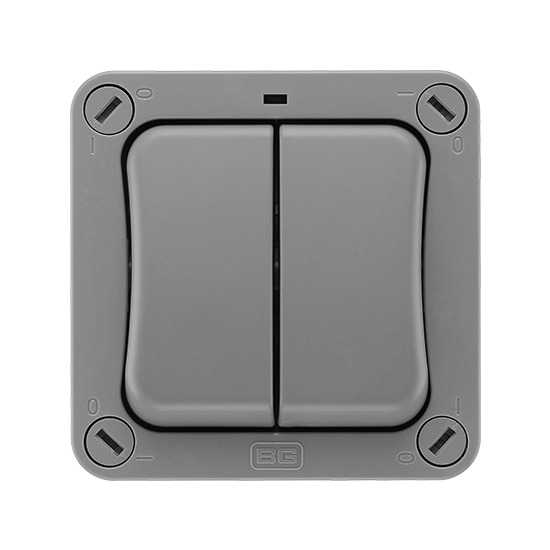 BG Storm WP42 2 Gang 2 way 20A Weather Proof Switch - IP66