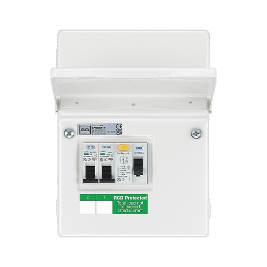 BG CFUGAR1 Garage Consumer Unit with 40A RCD c/w 6A & 32A MCB