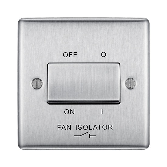Brushed Steel Pole Fan Isolator
