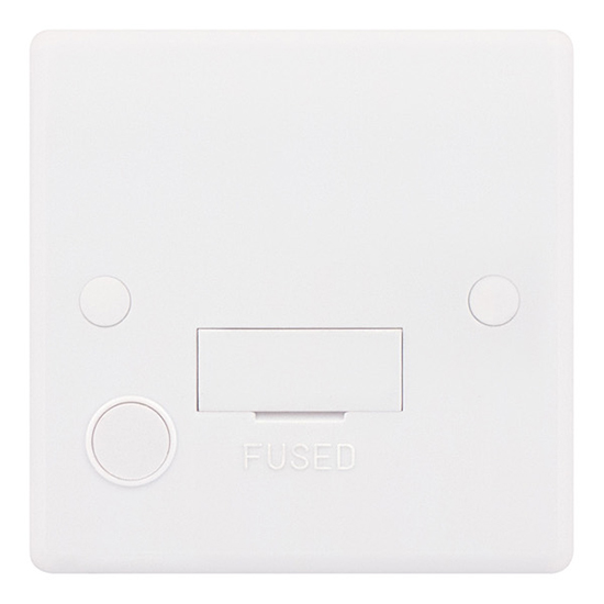 LGA Selectric SSL529/F Smooth 13A Unswitched Spur c/w Flex Outlet