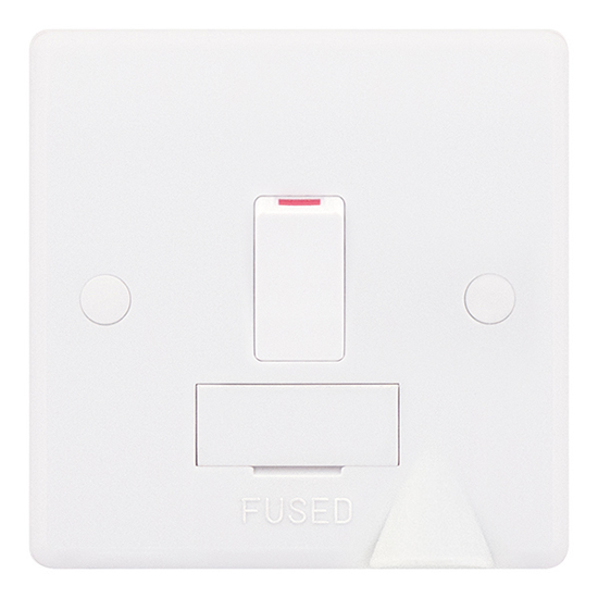 LGA Selectric SSL582 Smooth 13A Switched Fuse Spur c/w Flex Outlet