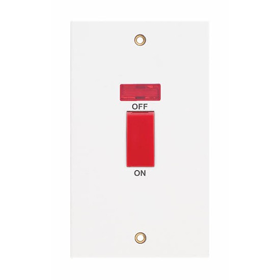 LGA LG952N 2 Gang Plate with Neon (Red Rocker)